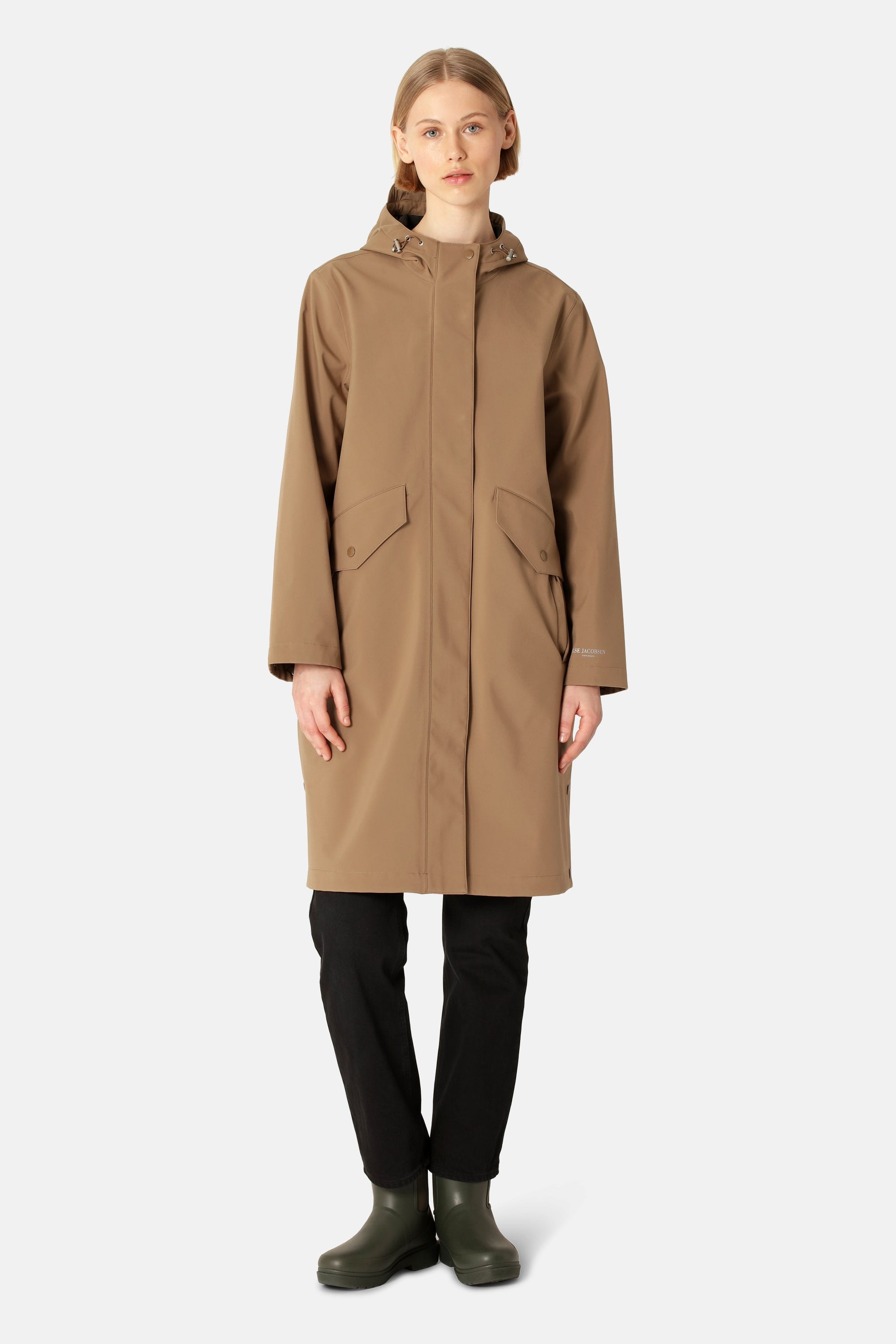 Long Softshell Raincoat - Mocca